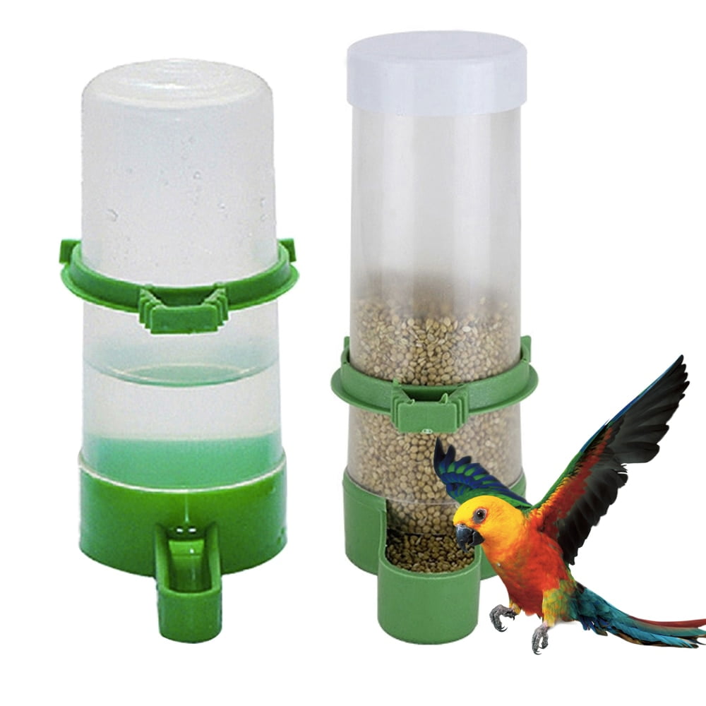 1pcs Bird Water Drinker Feeder Automatic Drinking Fountain Pet Parrot Cage Bottle Drinking Cup Bowls Pet Bird Supplies Dispenser