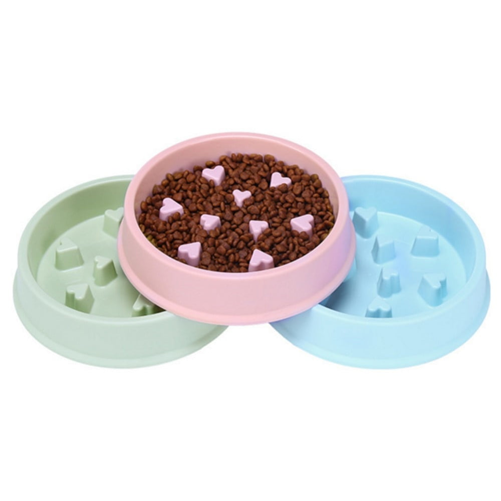 2020 New Pet Dog Bowl Slow Feeder Plastic Anti Choking Puppy Cat Eating Dish Bowl Anti-Gulping Food Plate