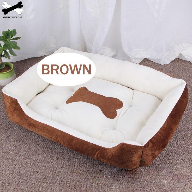 Bone Pet Bed Warm Pet Bed Linen For Small Medium Large Dog Soft Pet Bed For Dogs Washable House For Cat Puppy Cotton Kennel Wash