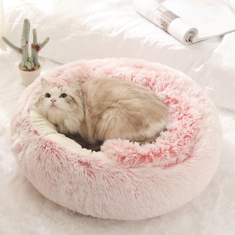 Cat Bed Winter Warm Plush Round Bed House For Cat Slipper Style Cave Tent For Small Dogs Lovely Soft Nest Beds Mats Pet Supplies