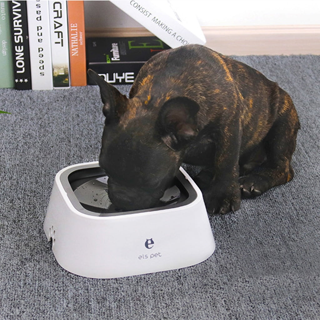 Dog Drinking Water Bowl 1.5L Floating Non-Wetting Mouth Cat Bowl Without Spill Drinking Water Dispenser ABS Plastic Dog Bowl