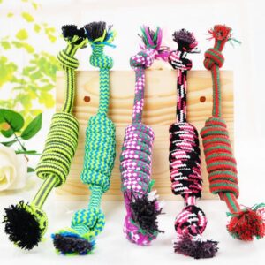 Dog Toys For Large Bite Resist Interactive Cotton Bone Rope Puppy Small Dog Toy Chew Knot Teeth Cleaning Rope Toy