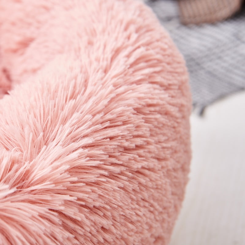 Dropship Faux Fur Dog Beds Orthopedic Donut Cat Pet Bed for Dropship Cama Perro Dogs – Self Warming Indoor Round Pillow Cuddler