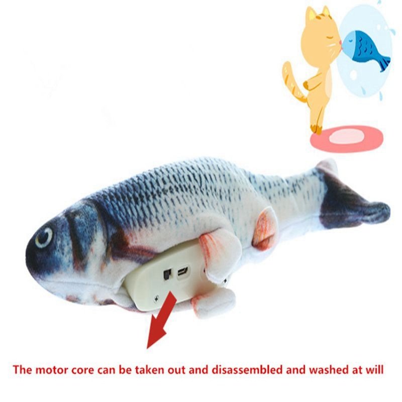 Electronic Pet Cat Toy 30CM Electric USB Charging Simulation Fish Toys for Dog Cat Chewing Playing Biting Supplies Dropshiping