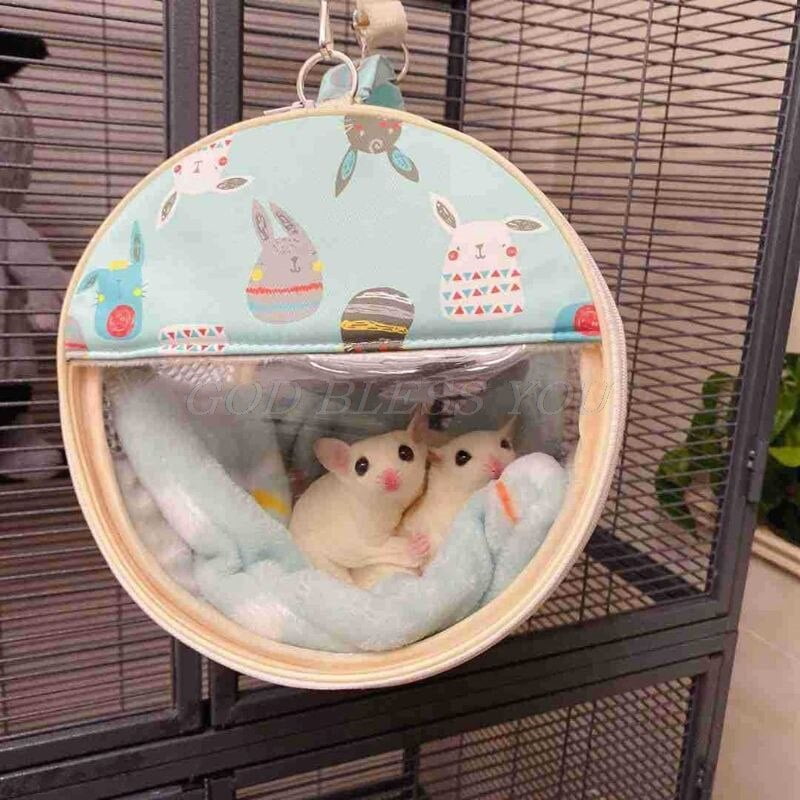 Hamster Carrier Outside Bag Small Animal Portable Sugar Glider Outgoing Travel Bag Breathable Carrying Bag Backpack for Hedgehog