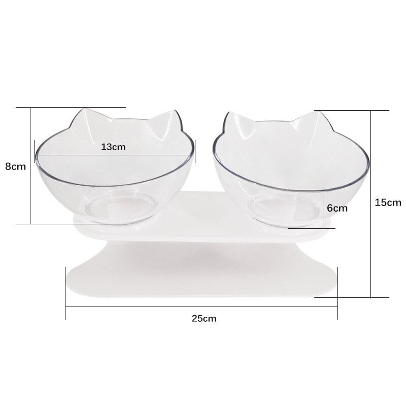 Non-Slip Double Cat Bowl With Stand Pet Feeding Bowl Water Bowl For Kitten Pet Food Bowls For Dogs Feeder Puppy Accessories