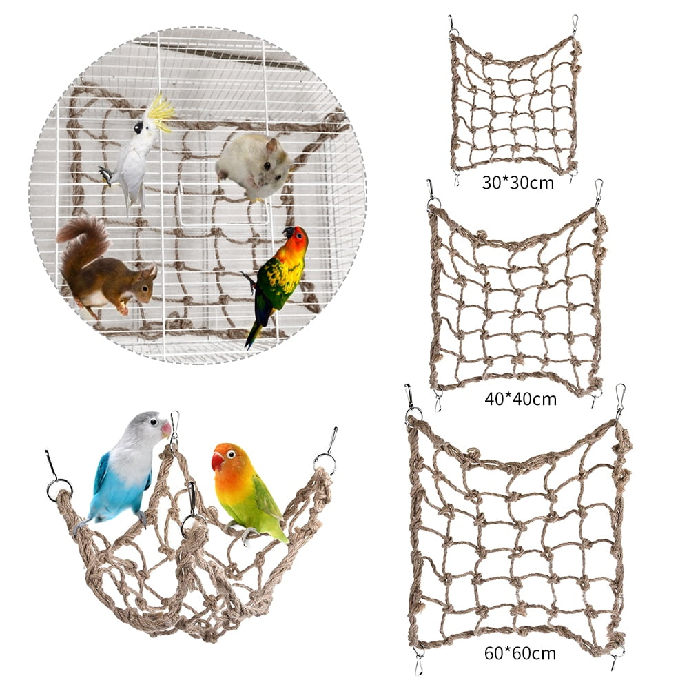 Pet Bird Climbing Net Bird Parrot Toys Hemp Rope Training Climbing Toy Pet Bed Bird Toy#15