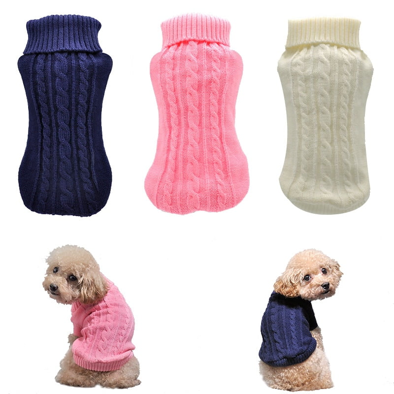 Pet Dog Cat Clothing Winter Autumn Warm Cat Knitted Sweater Jumper Puppy Pug Coat Clothes Pullover Knitted Shirt Kitten Clothes