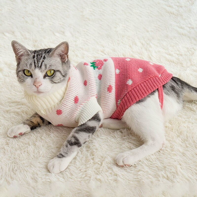 Pet Knitted Sweaters for Small Dogs Cats Soft Coat Winter Warm Dog Clothes Sweaters Puppy Cat Costume Pullover Pet Clothing