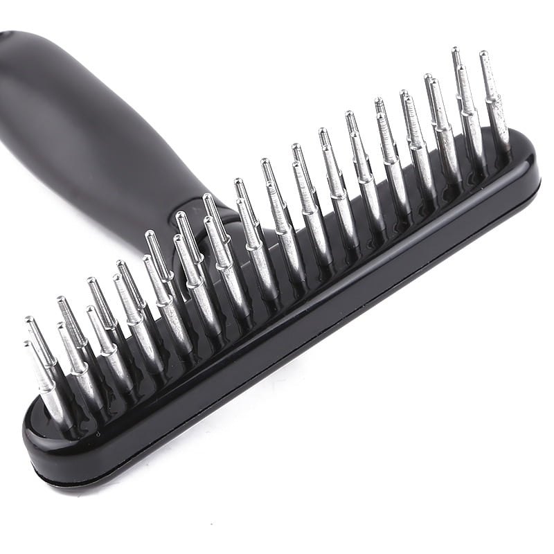 Pet Slicker Brush Cat Dog Grooming Undercoat Comb Grooming Raker for Short or Long Hair with Double Row of Stainless Steel Pins