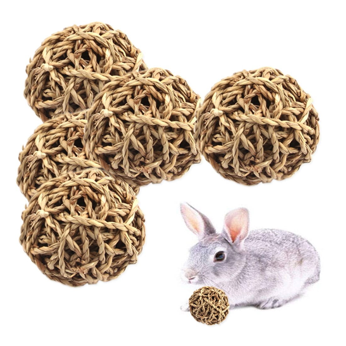 Pet Supplies Hamster Rabbit Toys Hamster Ball Guinea Pig Toys Grass Ball For Rodents Pet Guinea Pig for Dental Cleaning