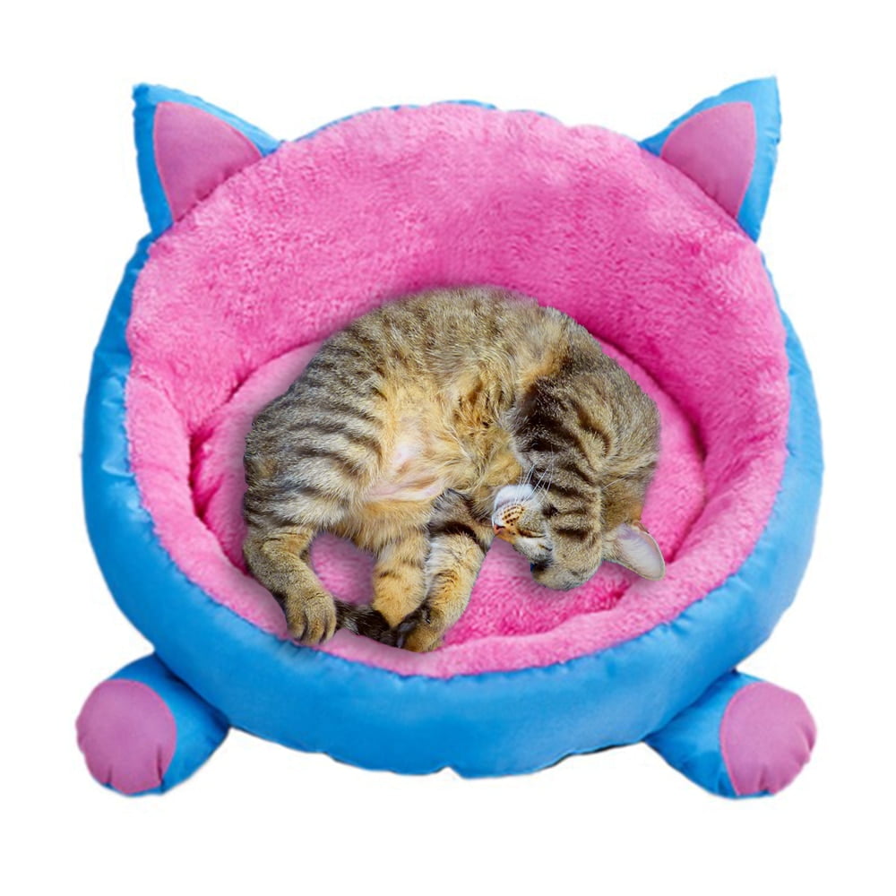 Plush Cat Bed House for Cats Products for Pets Sofa Cama Gatos Cat Accessories Beds for Cats Kitten Mat Dog Bed House Kennel