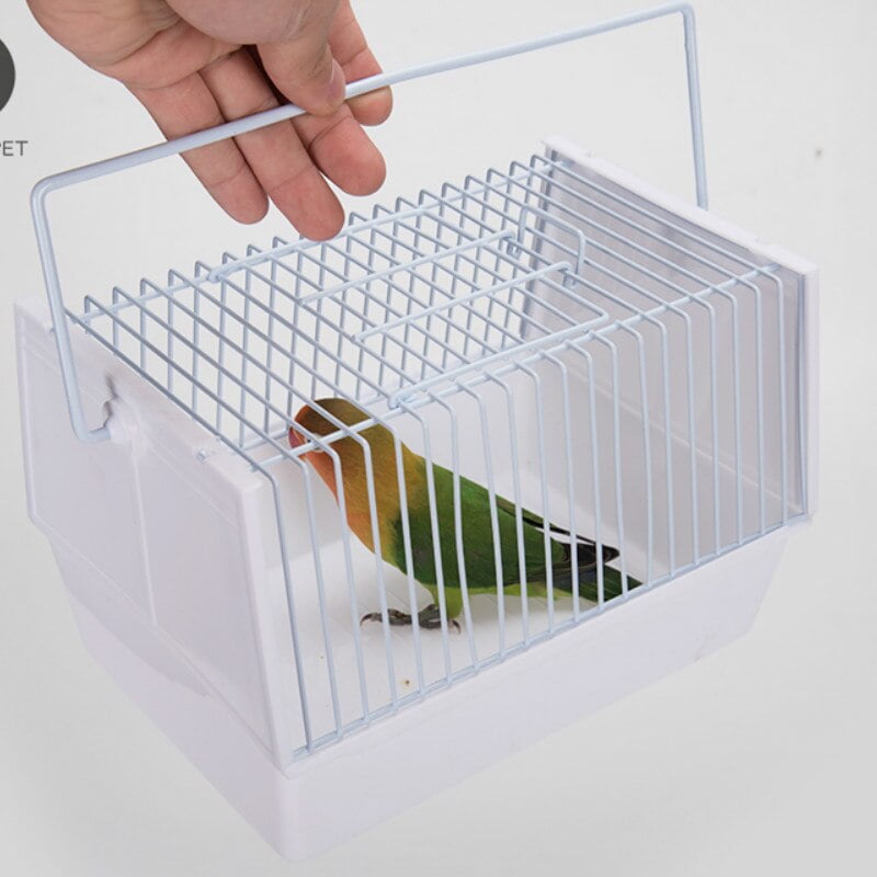 Portable bird cage to carry parrot small bird cage portable cage pillow peony with two feeders birds supplies WJ1130199