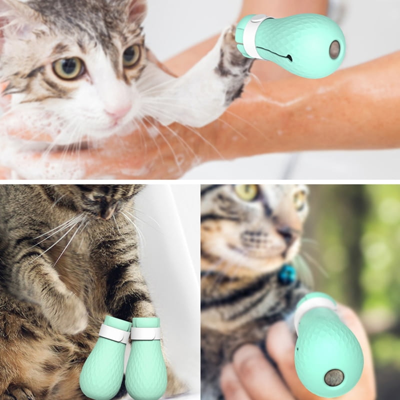 Silicone Cat Grooming Supplies Anti-Scratch Shoes For Cats Adjustable Pet Cat Boots Bath Washing Cat Claw Paw Cover Protector