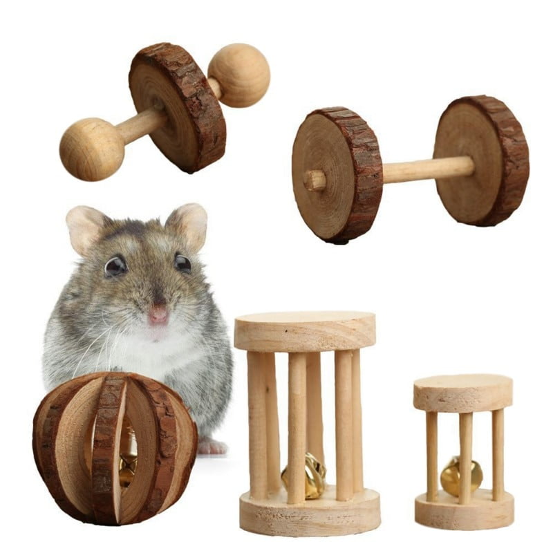 Small pet supplies hamster guinea pig toy natural wooden toy sports chew toy oral cleaning pet rabbit hamster supplies