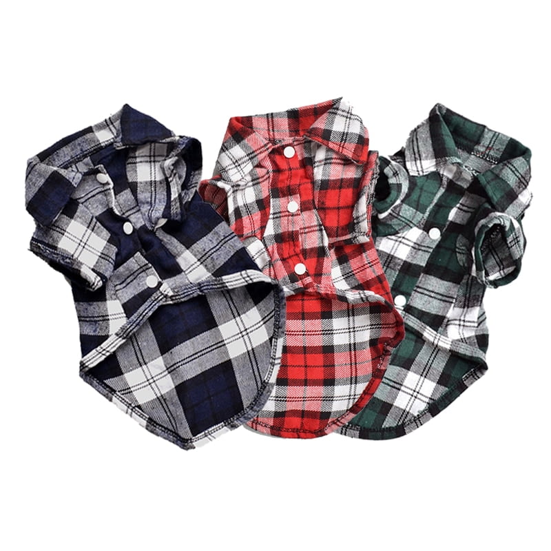 Summer Pet Cat Clothes For Small Cats Sphynx Classic Plaid Cat Shirts Cotton Kitten T-shirt Costumes Puppy Dog Cat Vest Clothing