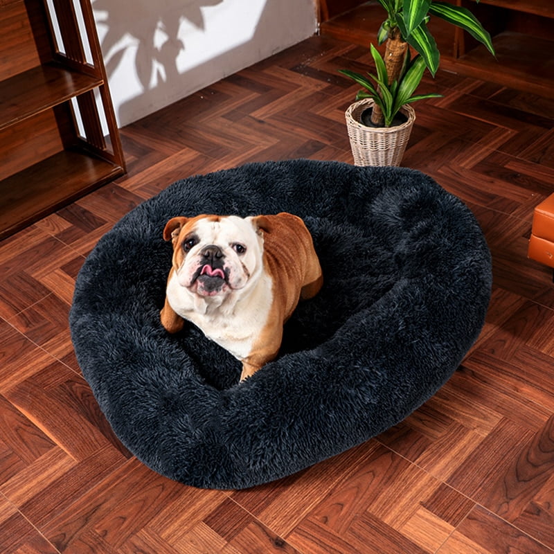 Thick cutton round dog bed super soft long plush pet cat mat for dogs nest Cushion Bed winter warm pets sofa Dog Kennel