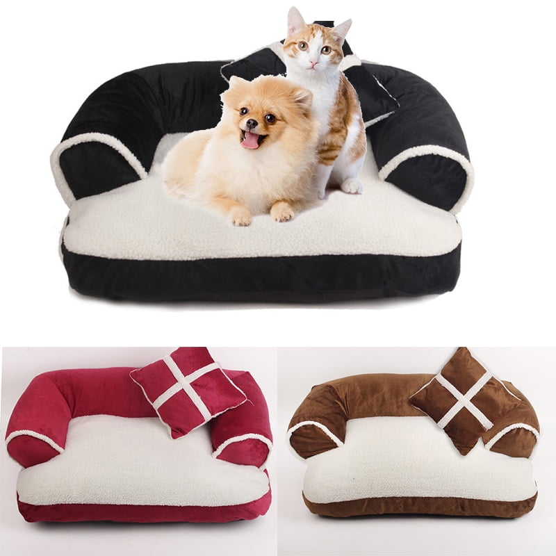 Washable Pet Dog cat Bed Soft winter Velvet Kennel Cat Litter dog cage Cat Mat Sofa cushion cover Pet house for large puppy Home