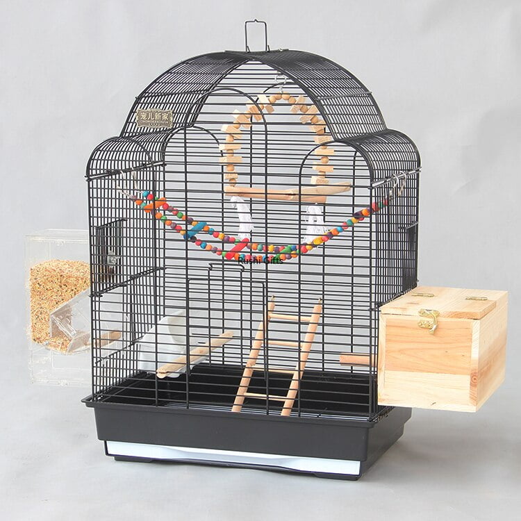 With Toy Large Bird Cages for Parrots Pigeon House Metal Budgie Bird Kages with Swing Hammock for Birds Supplies Decorative Cage