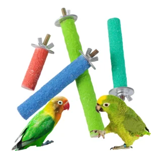 1Pc Parrot Perching Station Platform Pet Bird Molar Stick Grinding Bird Claw Cage Toy Pet Bird Supplies