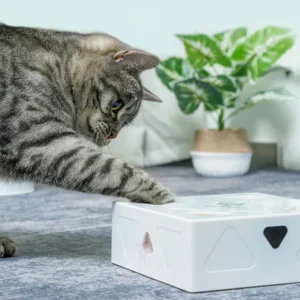 Cat-toy with Feather Smart Cat Magic Box Usb Charging Cat Electric Toy Smart Start and Stop Funny Feather Cat Toy