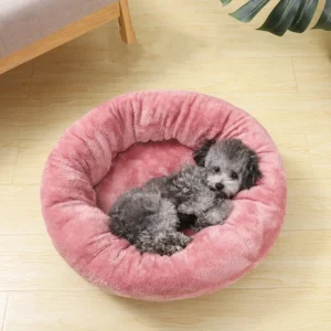 Dog Bed Round Washable Pets Bed Winter Warm Sleeping Plush Dog Kennel Cat Mats Puppy Cushion Mat Dog Cat beds for large dogs