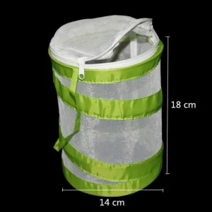 Folding Insect Mesh Cage Butterfly Dragonfly Mantis Breathable Habitat Cage Cylindrical Breeding Feeding Container Catching Cage