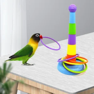 Mini Iron Ring Toys, Suitable for Parrots Intellectual Development Games, Colorful Ring Bird Activity Training Toys Parrot Toy