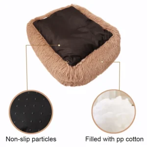 Rectangle Plush Dog Bed Winter Warm Mat Small Medium Big Pet Cat Dog Bed Kennel Puppy Sofacama Cat Cushion Pets Sofa Accessories