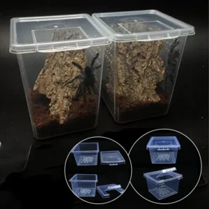 Reptile Breeding Box Habitat Lizard Snake Amphibian Acrylic Cage Frog Spider Transparent Feeding Box Insect Breathable Terrarium