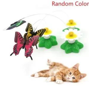 Rotating Electric Flying Butterfly Colorful Interactive Cat Dog Automatic Humming Bird Intelligence Training Rotating Funny Toys