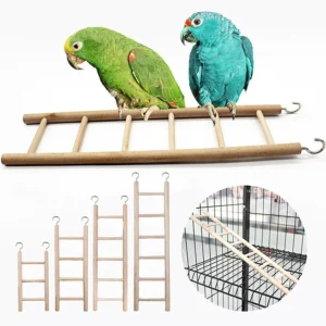 Swing Wooden Climbing Ladder Bird Ladders Parrot Toys Scratcher Hamsters Toy HandCraft Birdcage Hanging Pet Supplies