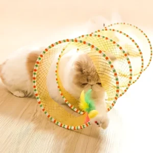 1/2PCS Cat Toys Cat Tunnel Teaser Bite Resistant Self Relief Mouse Feather Lagoon Collapsible Cat Tunnel Toys Cat Supplies