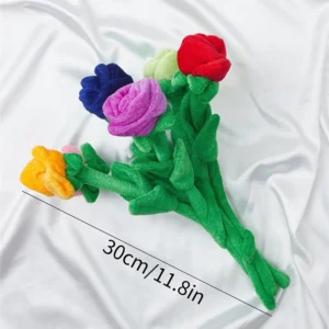 1 random color simulation rose wedding, Valentine’s Day, party gift for dogs and cats interactive play