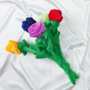 1 random color simulation rose wedding, Valentine’s Day, party gift for dogs and cats interactive play