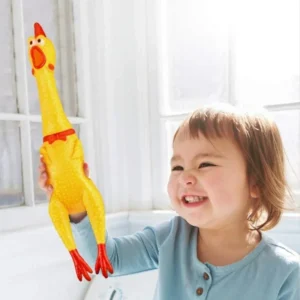 17cm Screaming Chicken Dog Toys Squeeze Sound Pet Cat Toy Dogs