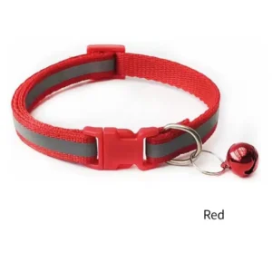 1PC Reflective Breakaway Cat Collar Safety Elastic Adjustable Neck Strap With Bell For Kitten Puppy Pet Leash Accessories