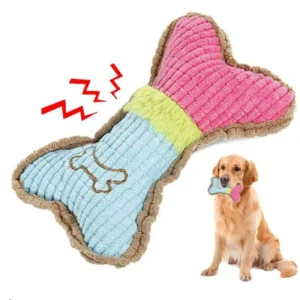 1pc Dog Squeaky Toys, Plush Dogs Chew Toy for Small Medium Breed Puppy Teething Chewing Aggressive Interactive Birthday Gifts