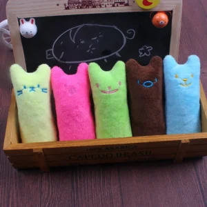 2023 Catnip Toys Funny Interactive Plush Teeth Grinding Cat Toy Kitten Chewing Toy Claws Thumb Bite Cat Mint Pets Accessories