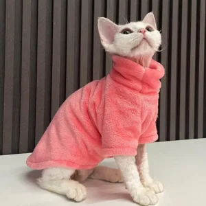 2023 New Hairless Cat Sweater Winter Fashion Thickening Warm Sphynx Clothes Home Comfortable Winter Dog Clothes for Small Dogs