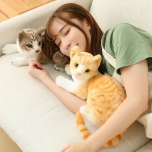 26cm Real-life Cute Plush Cat Doll Soft Stuffed Animal Plush Kitten Toys for Children Cartoon Kids Girl Baby Birthday Gift