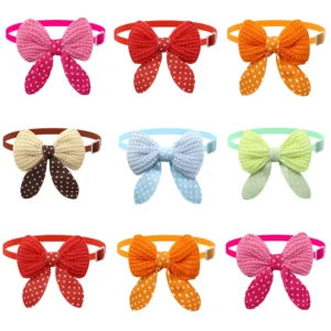 50/100 Pcs Wool Style Dog Bows Mix Colors Pet Grooming Accessories Fashional Cat Dog Bow Ties Adjustable Dog Bowtie