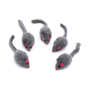 5Pcs Plush Catmint Simulation Mouse Interactive Cat Pet Catnip Teasing Interactive Toy For Kitten Gifts Supplies By Random Color