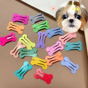 5Pcs/lot Cute Dog Hairpin Colorful Bone Shape Hairpin Pet Small Dogs Hair Clips for Chihuahua Pug Grooming Dog Accessories