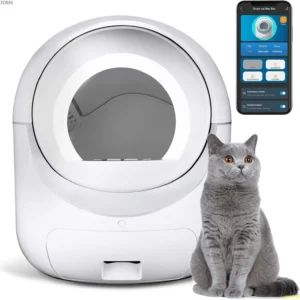 ATUBAN Self Cleaning Cat Litter Box,Automatic Cat Litter Box,APP Control Odor Removal Safety Protection for Multiple Cats B0009