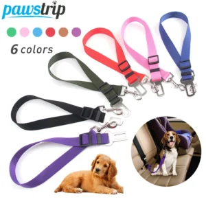 Adjustable Dog Leash Pet Car Safety Seat Belt for Small Medium Dogs Durable Travel Dog Harness Leash Clip Dog Accessories