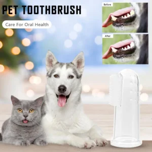 Cat Cleaning Supplies Super Soft Dog Toothbrushes Silica Gel Pet Finger Toothbrush Plush Dog Plus Bad Breath Care Tools