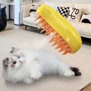 Cat Steam Brush Electric Spray Water Spray Kitten Pet Comb Soft Silicone Depilation Cats Bath Hair Brush Grooming Supplies