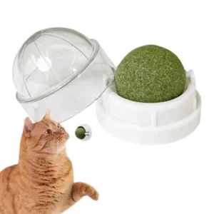 Cat Toys Catnip Wall Ball Clean Mouth Promote Digestion Kitten Candy Licking Snacks Pet Mint Ball Toys for Pets Cat Accessories