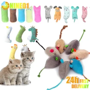 Catnip Pets Toy Cats Supplies For Cute Cat Toys Puppy Kitten Teeth Grinding Cat Plush Thumb Pillow Protect Mouth Pet Accessories